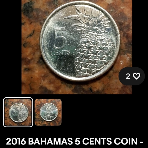 2016 Bahamas 5 Cents Coin - Picture 1 of 1